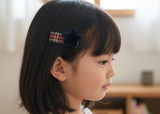 Elegant Velvet Navy Star Hair Clips for St Paul's Convent School (BS2224)