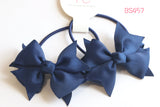 Lovely School Hair Ties in Navy (BS457)