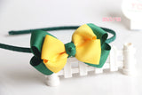 School Headband, Good Hope / Yellow and Forest Green (BSQ158）
