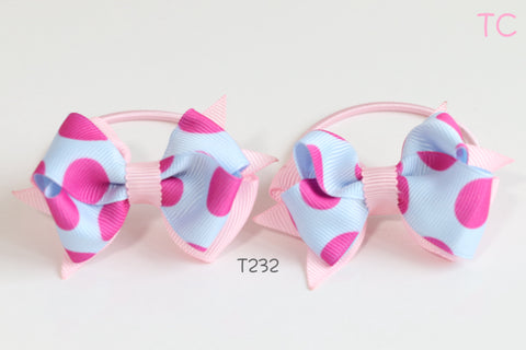 可愛波點橡筋圈(有粉藍色/粉綠色) (T232-T233)