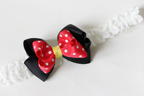 Mickey Hair Bow Baby Headband (BB171)