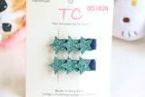 Sparkly Stars Hair Clips of Learning Habitat Kindergarten(one pair) (BS1824)