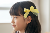 Elegant Yellow Bow School Hair Clips Set, Marymount Primary School / Good Hope School（one pair） (BS2144)