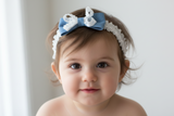 Denim Bow Baby Headband (BB133)