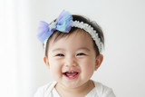 Purple and Silver Star Baby Headband (BB156)