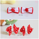 School Hair Ties in Red and White (BS1938-BS1939)