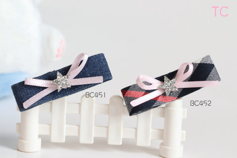 高貴牛仔布髮夾（BC451-BC452)