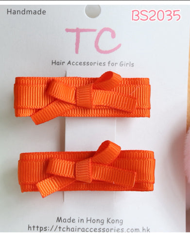 橙色學校髮夾（港大同學會小學,嘉諾撒聖瑪利學校 (BS2035-BS2037)