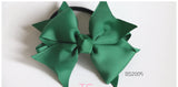 School Hair Ties with Big Bow, Forest Green/ Good Hope School (BS2005-BS2006)
