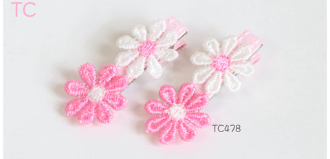 花花頭夾(一對） (TC478-TC479)
