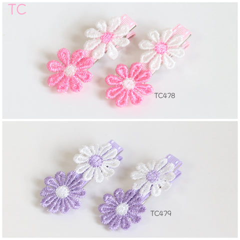花花頭夾(一對） (TC478-TC479)