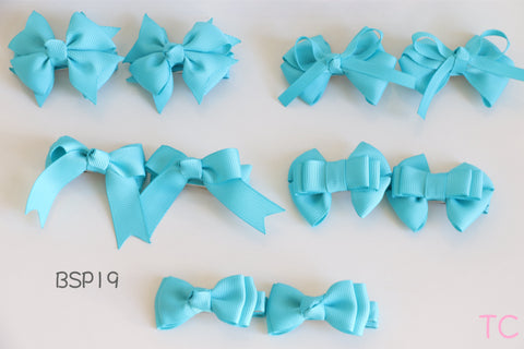 Discount Package of School Hair Clips, Sky Blue/ Maryknoll Convent School (BSP19)