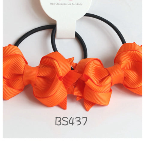 School Hair Ties in Orange, HKUGA Primary School/ St. Mary‘s Canossian School (BS437-BS440)