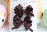 School Hair Clips in Brown (BS2084)