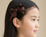 School Hair Clips in Brown (BS2084)