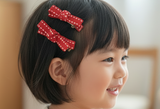 紅白色學校髮夾 (BS604)