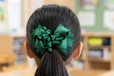 Beautiful Forest Green Big Hair Bow Clip of Good Hope School/ Kowloon Tong School (Primary Section) (BS2164)