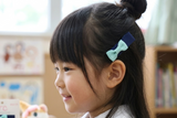 Classic Bow School Hair Clips, Learning Habitat Kindergarten(one pair) (BS2125)
