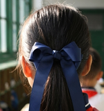 Big School Hair Bow Hair Ties in Navy (BS1786-BS1789)
