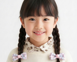 Japanese Style Flower Hair Ties (Purple/ Blue) (T199, T48)