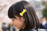 黃色蝴蝶結學校髮夾/ 瑪利曼小學髮夾 / 德望學校髮夾 (BS2004)