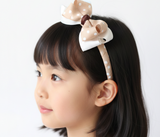 Beige Headband with Big Bow (Q172)