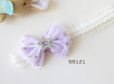 Light Purple Bow with Glitter Star Baby Headband (BB151)