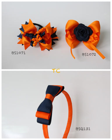 School Hair Accessories, Orange/ Beige/ HKUGAP/ St Mary (BS1071-BS1072)