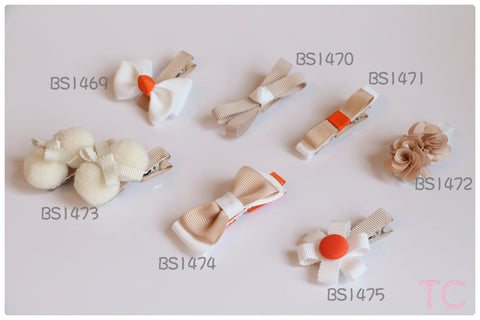 School Hair Accessories, Orange/ Beige/ HKUGAP/ St Mary (BS1469-BS1475)