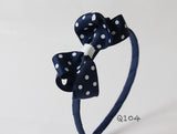 Navy Polka Dot Headband (Q104)