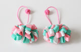 Special Hair Ties (green and pink/ purple)（T140, T132)
