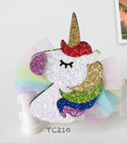 新年馬年彩色閃閃獨角獸小馬髮夾 (TC210-TC211)