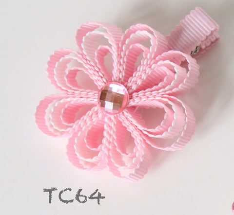 Pink Bows Hair Clips (TC64-TC66)