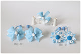 School Hair Accessories, Navy/ Royal Blue/ Light Blue/ DGJS (BS1119-BS1121)