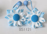 School Hair Accessories, Navy/ Royal Blue/ Light Blue/ DGJS (BS1119-BS1121)