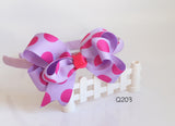 Purple Polka Dot Headband (Q203)