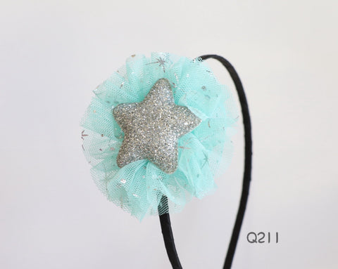 Green Lake Big Bow Glitter Star Headband (Q211)