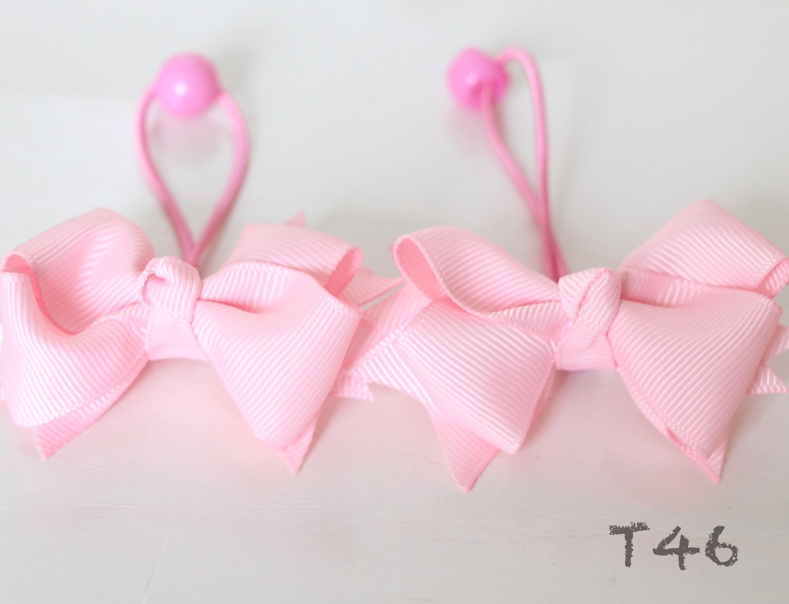 pink bow hair tie